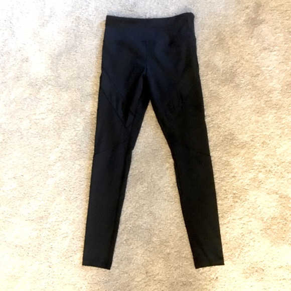 Forever 21 Black Yoga Pants w/ Sheer Leg Design - Picture 5 of 9